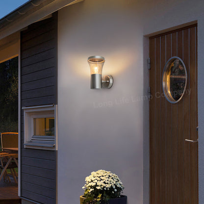 Modern LED Single Outdoor Wall Light Stainless Steel  with 5W LED Candle WW