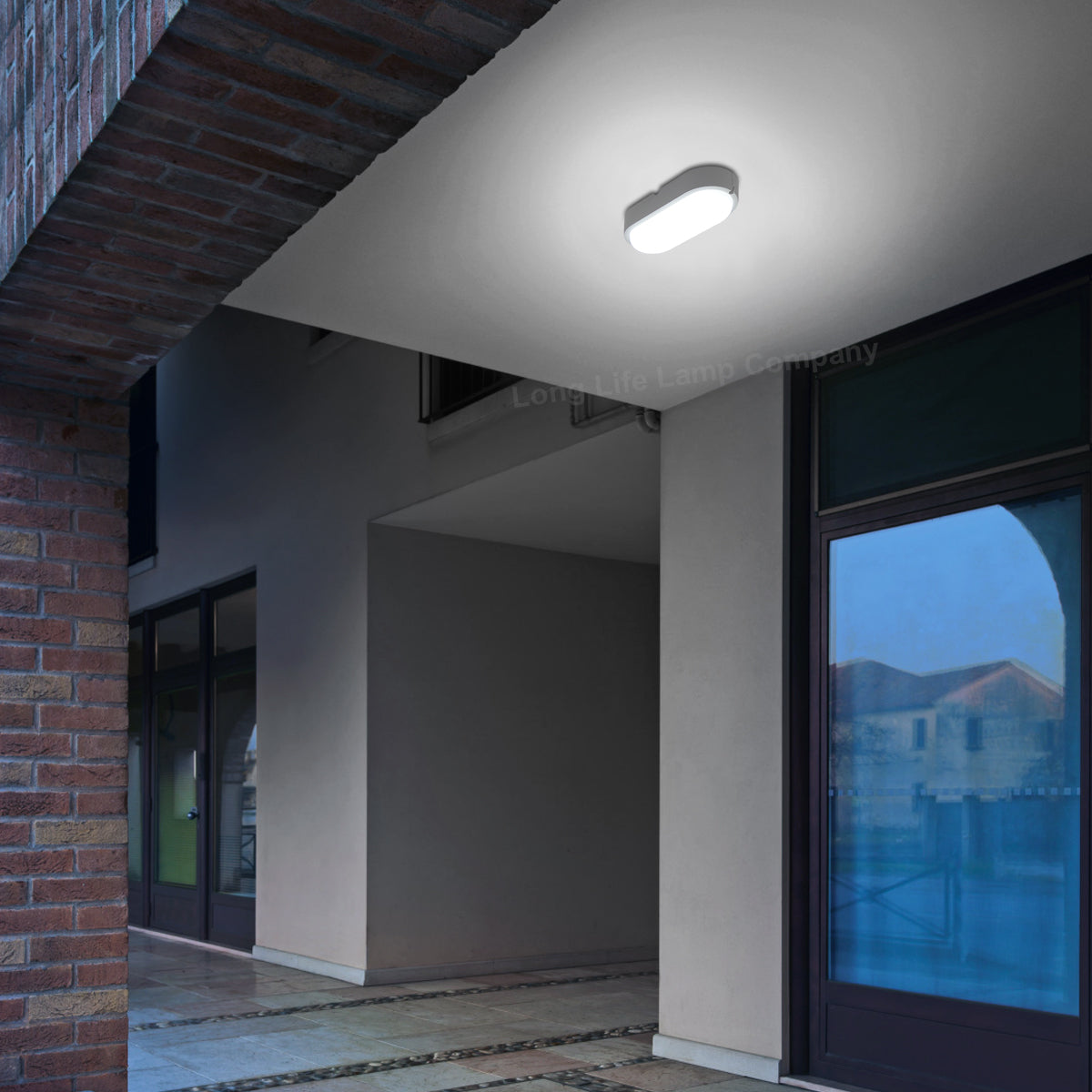 15w Oval LED Bulkhead Light 6500K Cool White - Free delivery on all orders