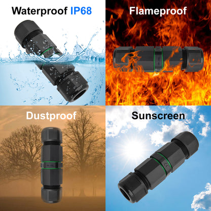 Waterproof IP68 Quick Connector 3 Terminal 3P L+N