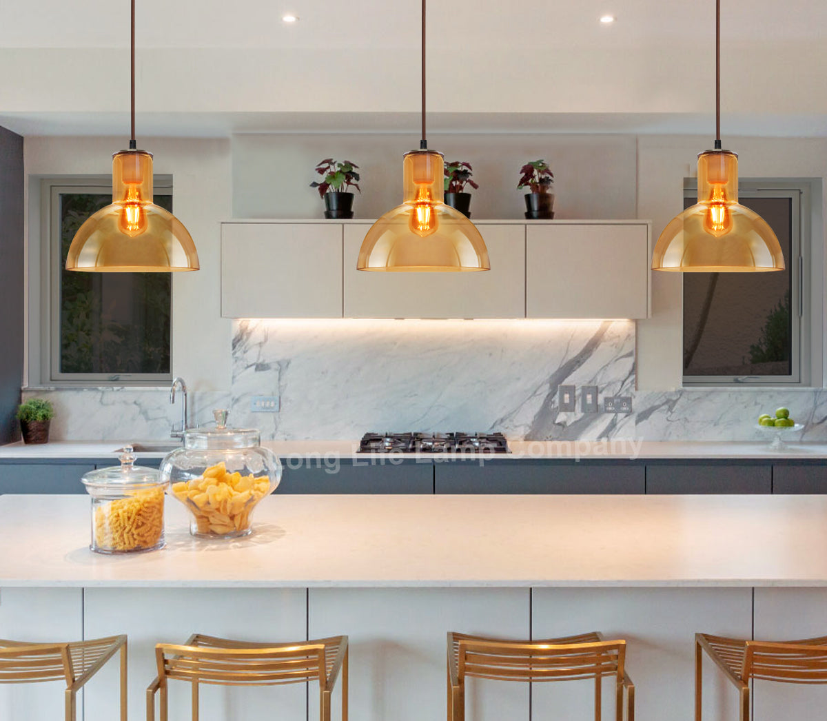 Modern Vintage Ceiling Gold Glass Pendant Lamp - Free delivery on all orders