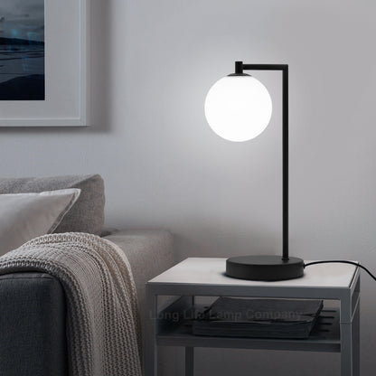 Modern Retro Opaque Globe Table Lamp - Free delivery on all orders