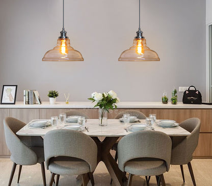 Modern Retro Ceiling Clear Glass Pendant Lamp H3021