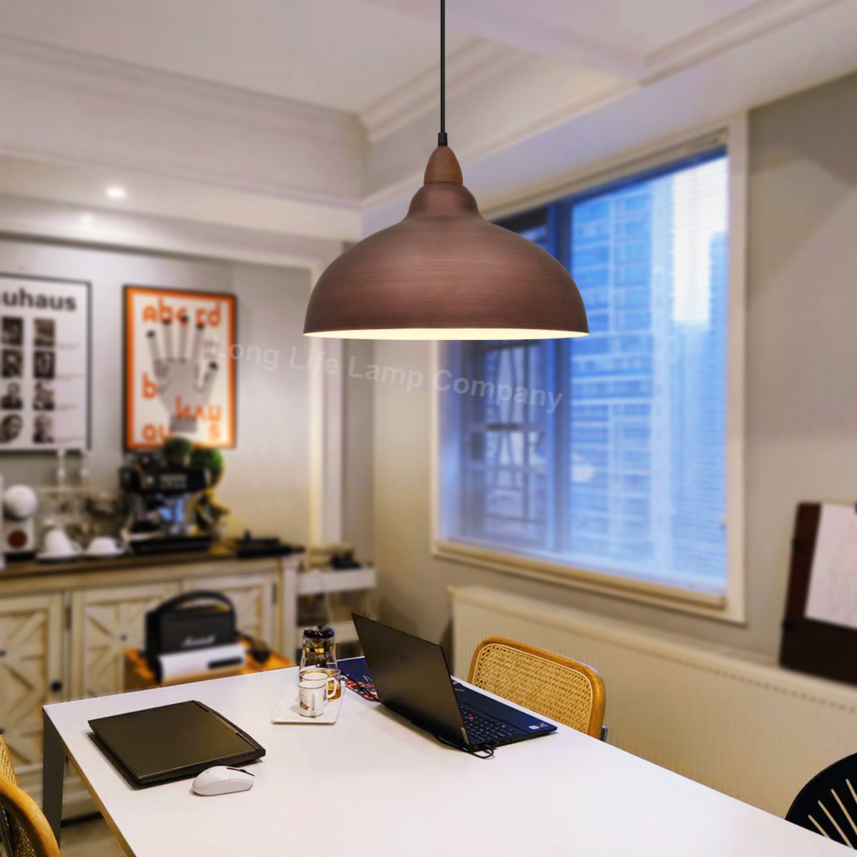 Industrial Ceiling Rustic Copper Pendant Light Barn Lamp Shade