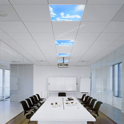 Dimmable 40w Sky With Sun LED Recessed Ceiling Panel 600 X 600 Cloud Scene With Dimmable Transformer