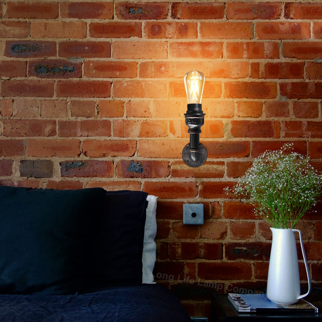 Retro Industrial Water Pipe Vintage Wall Light
