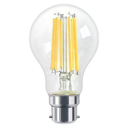10W 12W LED A60 Filament Light Bulb 4000K B22 Clear Glass 3 or 5 or 10 PACK - Energy Light Bulbs - Free delivery on all orders