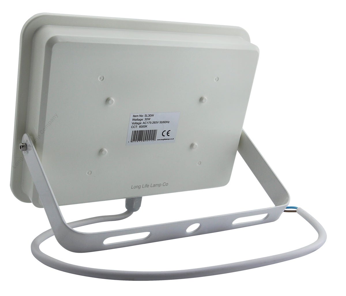 10w, 30w, 50w Compact Outdoor LED Flood Light White Body 6000k Super Bright - Free delivery on all orders
