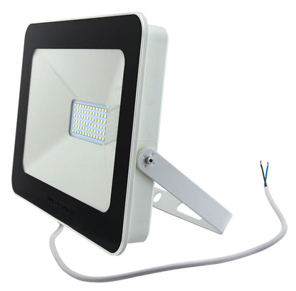 10w, 30w, 50w Compact Outdoor LED Flood Light White Body 6000k Super Bright - Free delivery on all orders