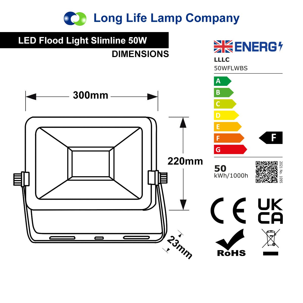 10w, 30w, 50w Compact Outdoor LED Flood Light White Body 6000k Super Bright - Free delivery on all orders