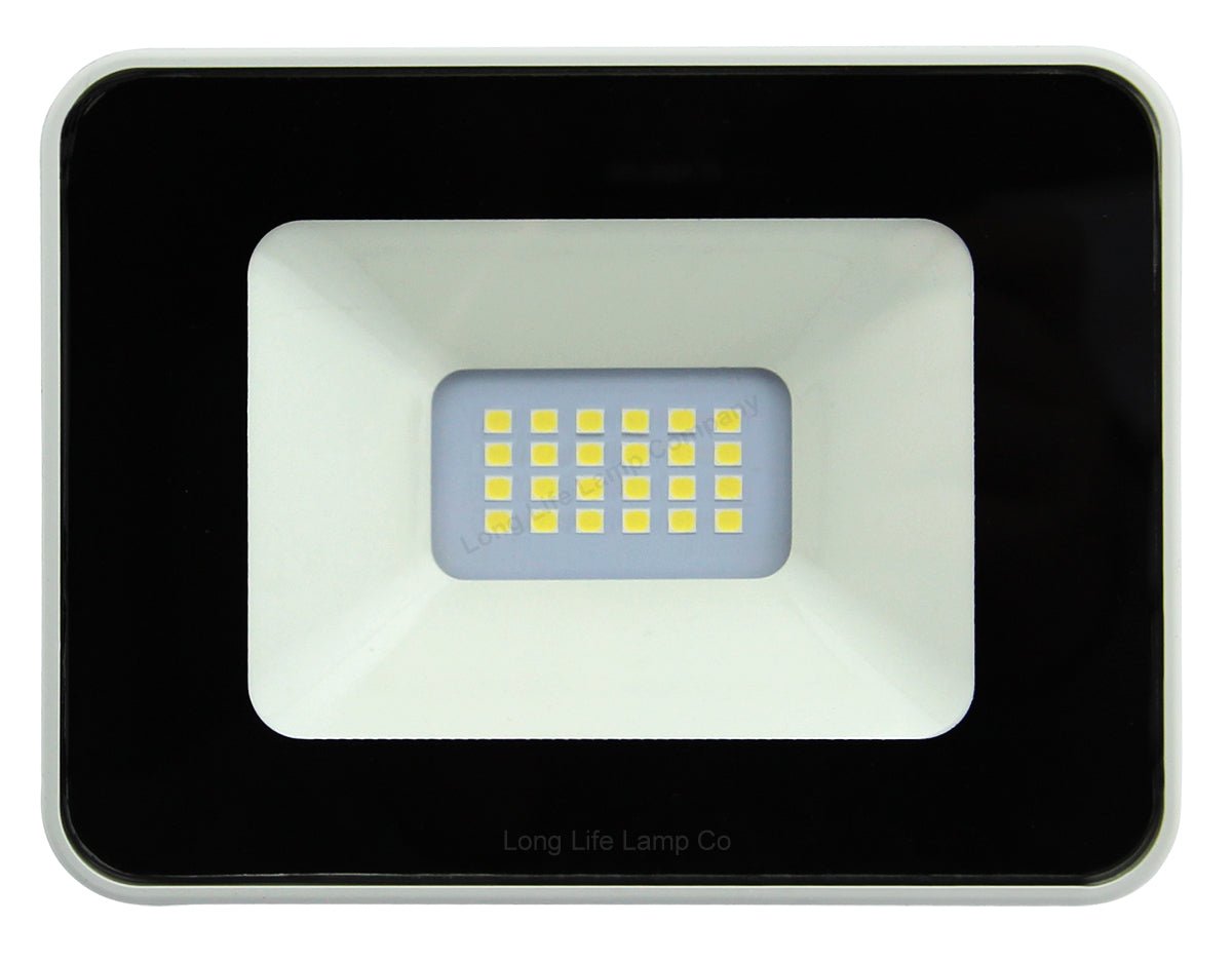 10w, 30w, 50w Compact Outdoor LED Flood Light White Body 6000k Super Bright - Free delivery on all orders