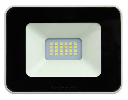 10w, 30w, 50w Compact Outdoor LED Flood Light White Body 6000k Super Bright - Free delivery on all orders