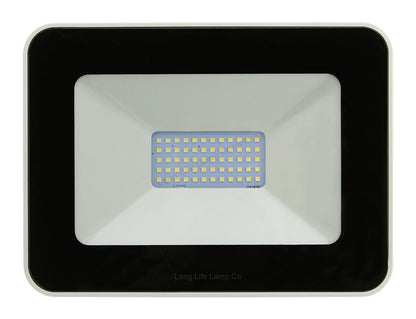 10w, 30w, 50w Compact Outdoor LED Flood Light White Body 6000k Super Bright - Free delivery on all orders