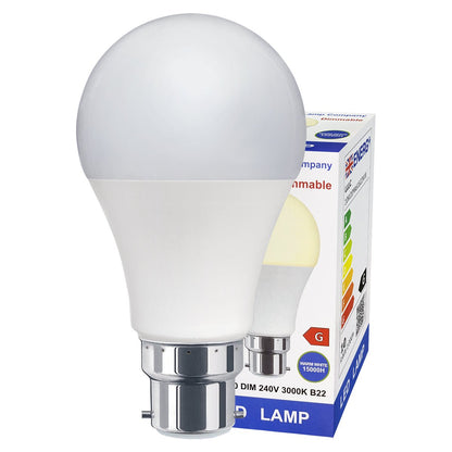 10w GLS Dimmable LED Warm White Light Bulb A60 B22 Bayonet Equivalent 100w - Energy Light Bulbs - Free delivery on all orders
