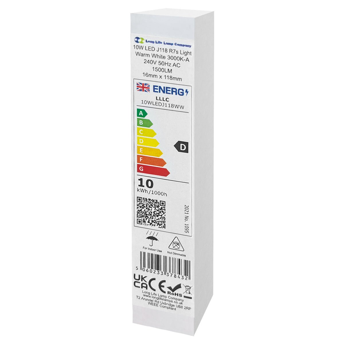 10W J118 R7s SMD LED Light Bulb Warm White or Cool White - Free delivery on all orders