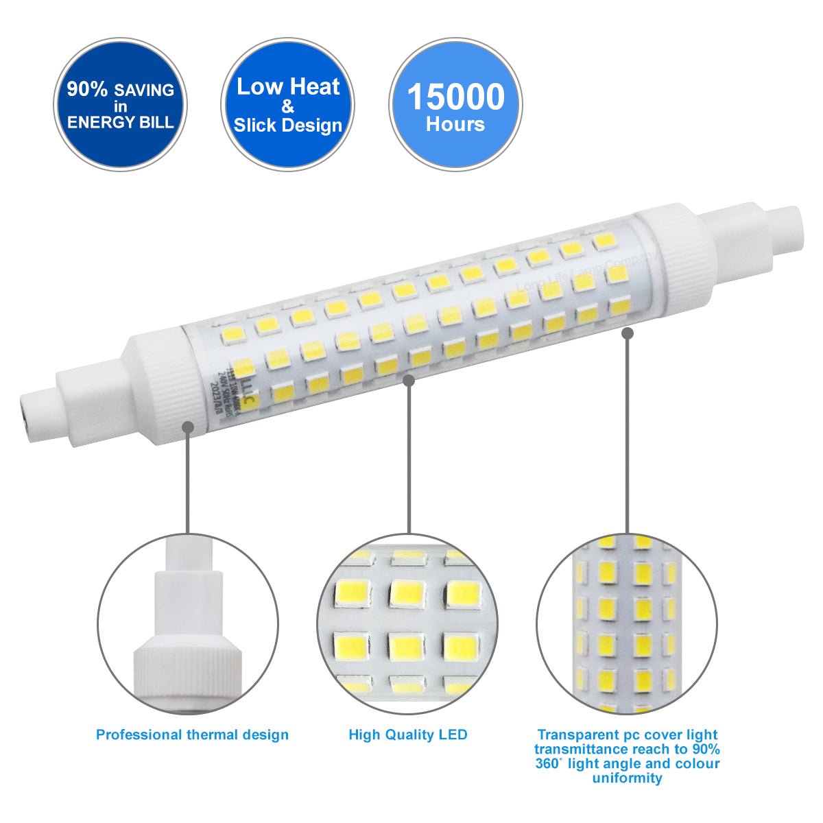 10W J118 R7s SMD LED Light Bulb Warm White or Cool White - Free delivery on all orders