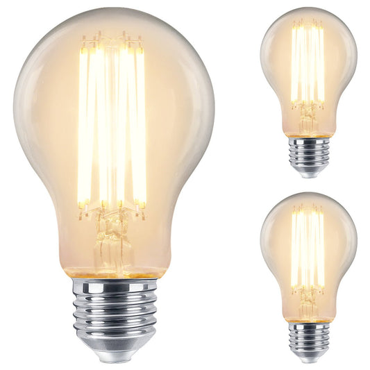 10W LED A60 Filament Light Bulb Dimmable 3000K E27 Clear Glass 3 or 5 or 10 PACK - Energy Light Bulbs - Free delivery on all orders