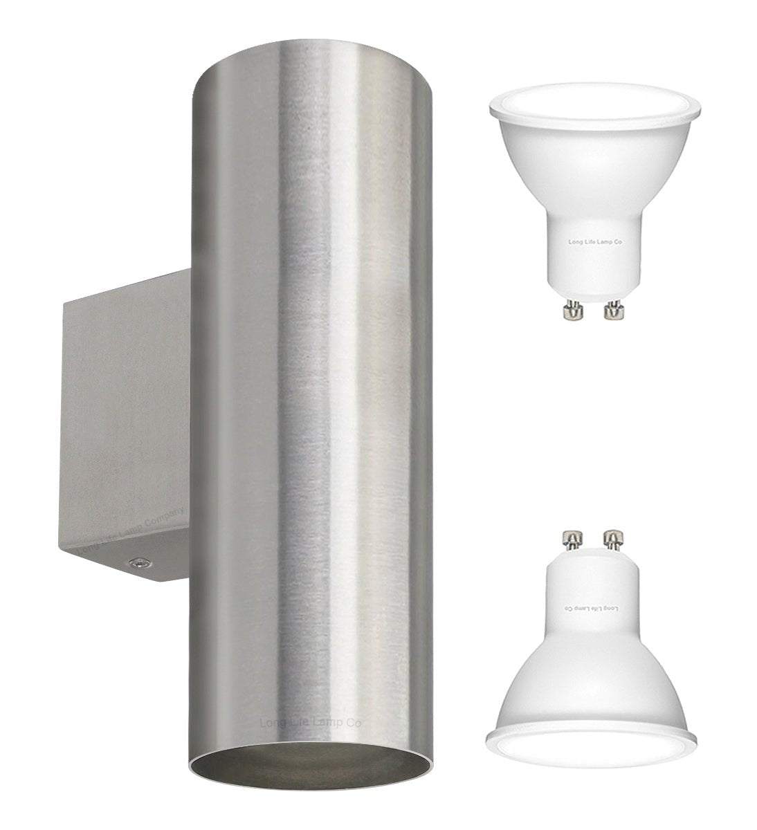 10W LED Stainless Steel Up Down Indoor Wall Light GU10 IP20 - Energy Light Bulbs - Free delivery on all orders