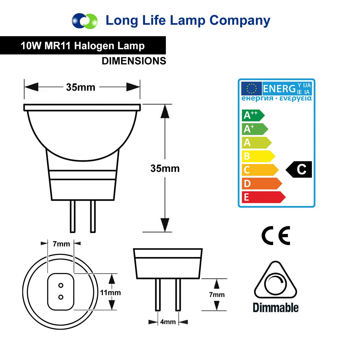 10w MR11 for Fibre Optics Light Bulb 12v - Energy Light Bulbs - Free delivery on all orders