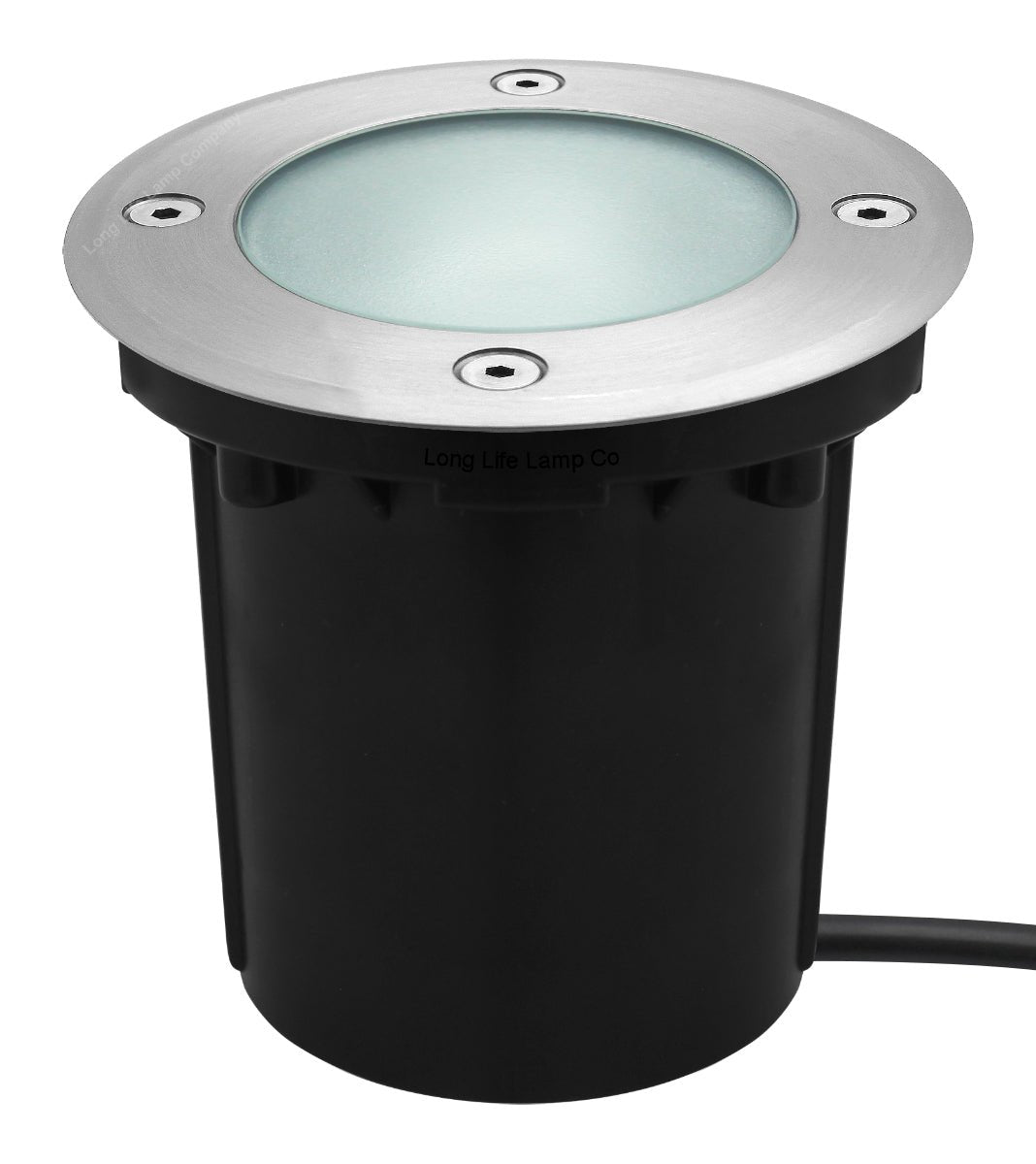10w Outdoor Ground Walkover Light Round Cool White Brushed Chrome - Energy Light Bulbs - Free delivery on all orders