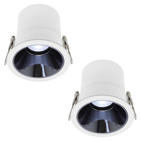 10W Round Ceiling Recessed LED Downlight Anti Glare Spotlight Adjustable Cool White - Energy Light Bulbs - Free delivery on all orders