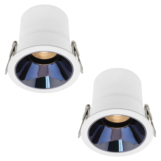 10W Round Ceiling Recessed LED Downlight Anti Glare Spotlight Adjustable Warm White - Energy Light Bulbs - Free delivery on all orders