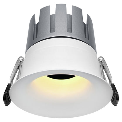 Round integrated LED ceiling spotlight with adjustable direction and warm white illumination