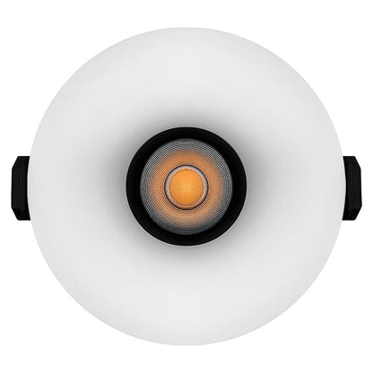 Round 10W LED recessed spotlight providing comfortable warm white illumination for interiors