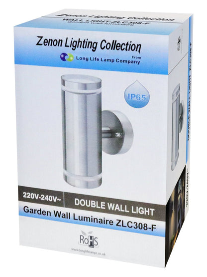 10W Warm White or Cool White LED Wall Light Stainless Steel IP65 - Energy Light Bulbs - Free delivery on all orders