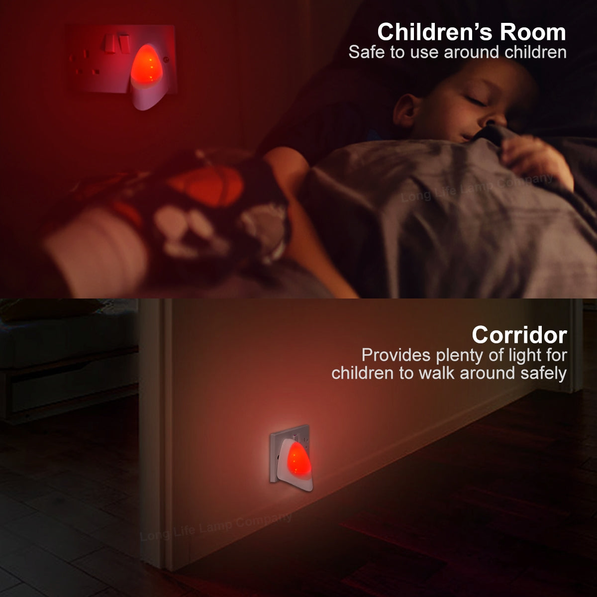 Automatic Red LED Night Light Plug In Energy Saving Dusk 2 Dawn - Free delivery on all orders
