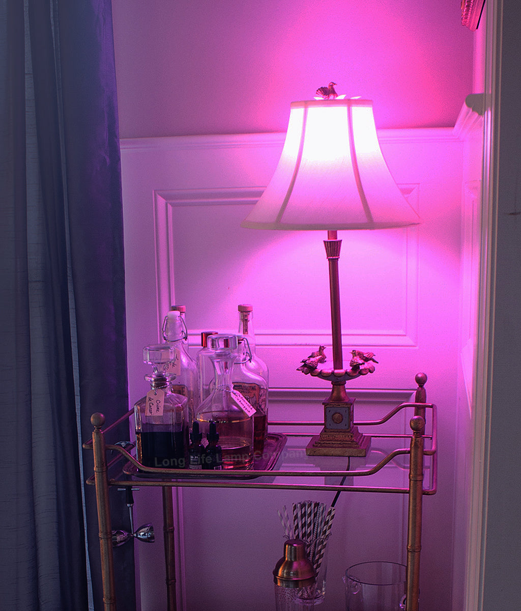 4w LED Golf Ball Purple Light Bulb E27 Clear Glass