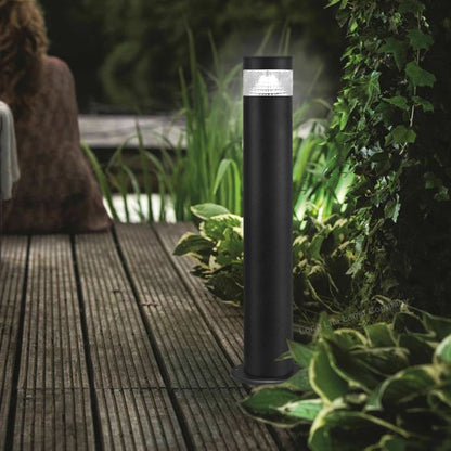 3w Modern Outdoor LED Cool White Bollard Light Stainless Steel Black Finish - Free delivery on all orders