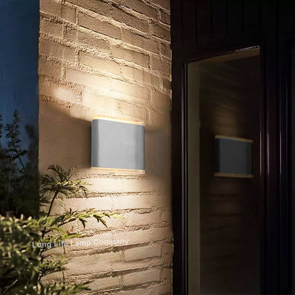 6W LED Outdoor Wall Light Warm White Stainless Steel IP54