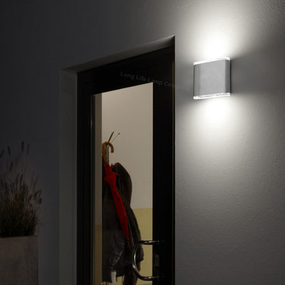 6W LED Outdoor Wall Light Cool White Stainless Steel IP54