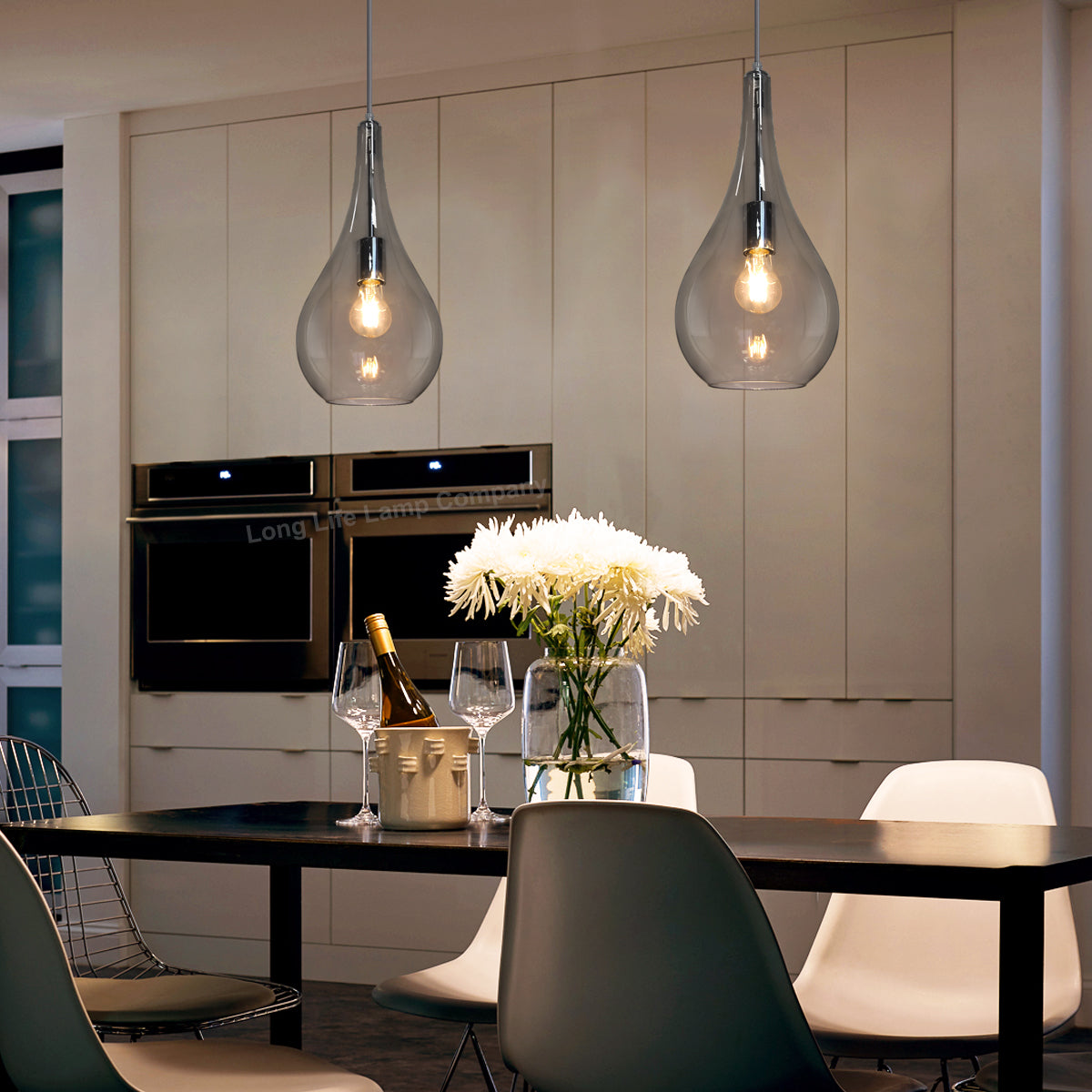 Modern Smoky Grey Glass Ceiling Pendant Light M0213