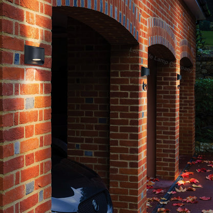 Modern LED Outdoor Wall Light Black Warm White