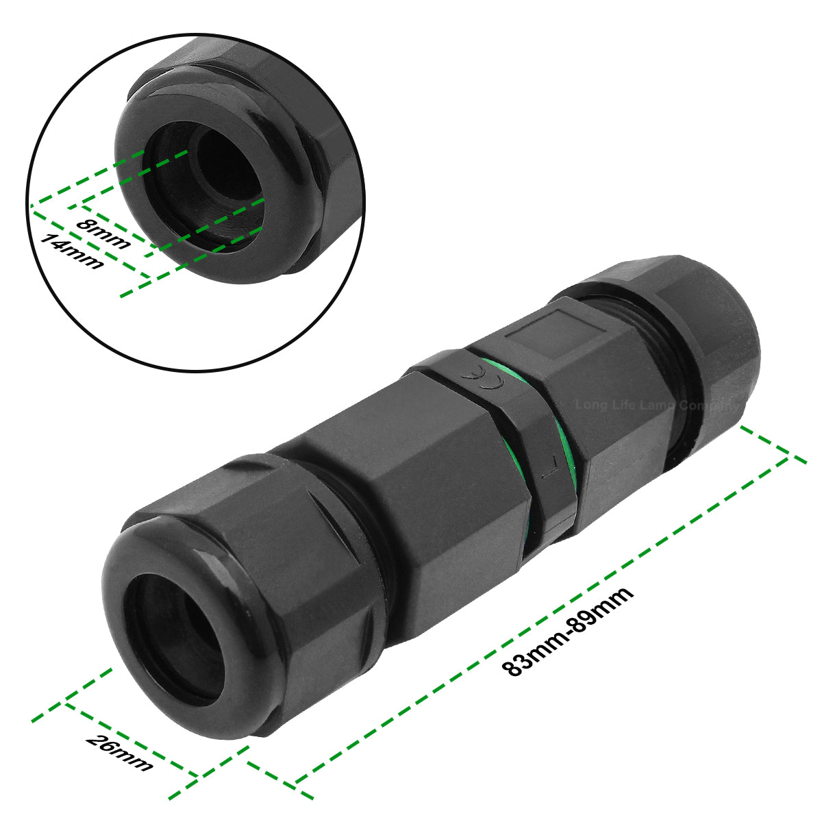Waterproof IP68 Quick Connector 3 Terminal 3P L+N