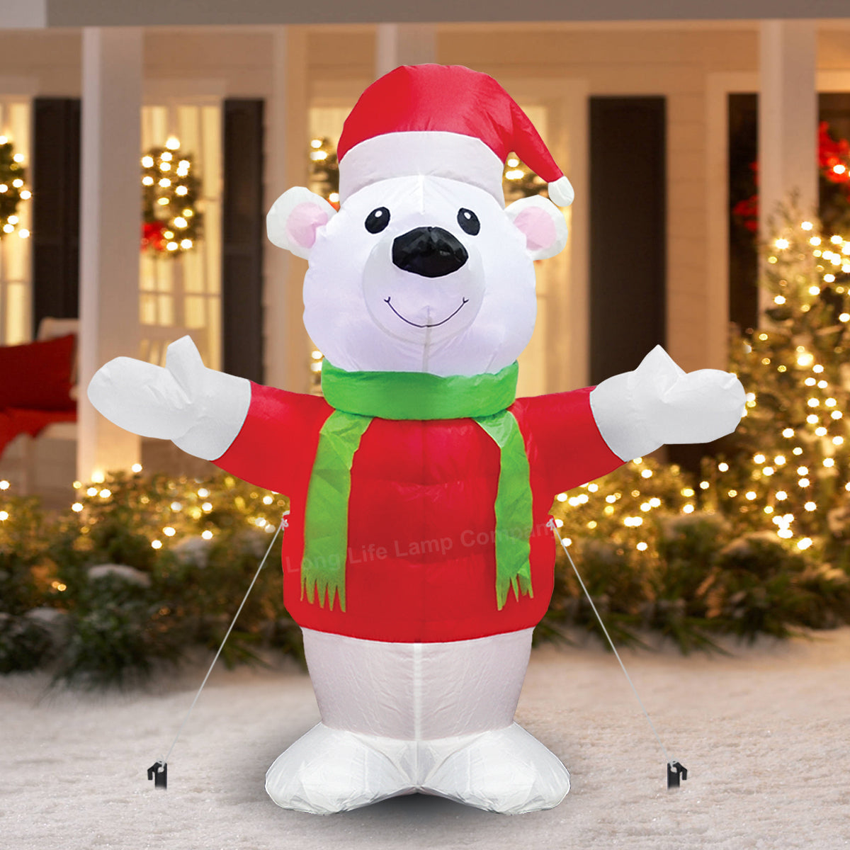 4ft LED Outdoor Inflatable Polar Bear Illuminated Plug In - Free delivery on all orders