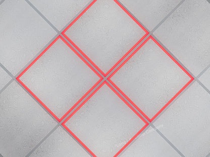 40w LED Recessed Ceiling Panel Frame Border Edge Light Red 600 X 600