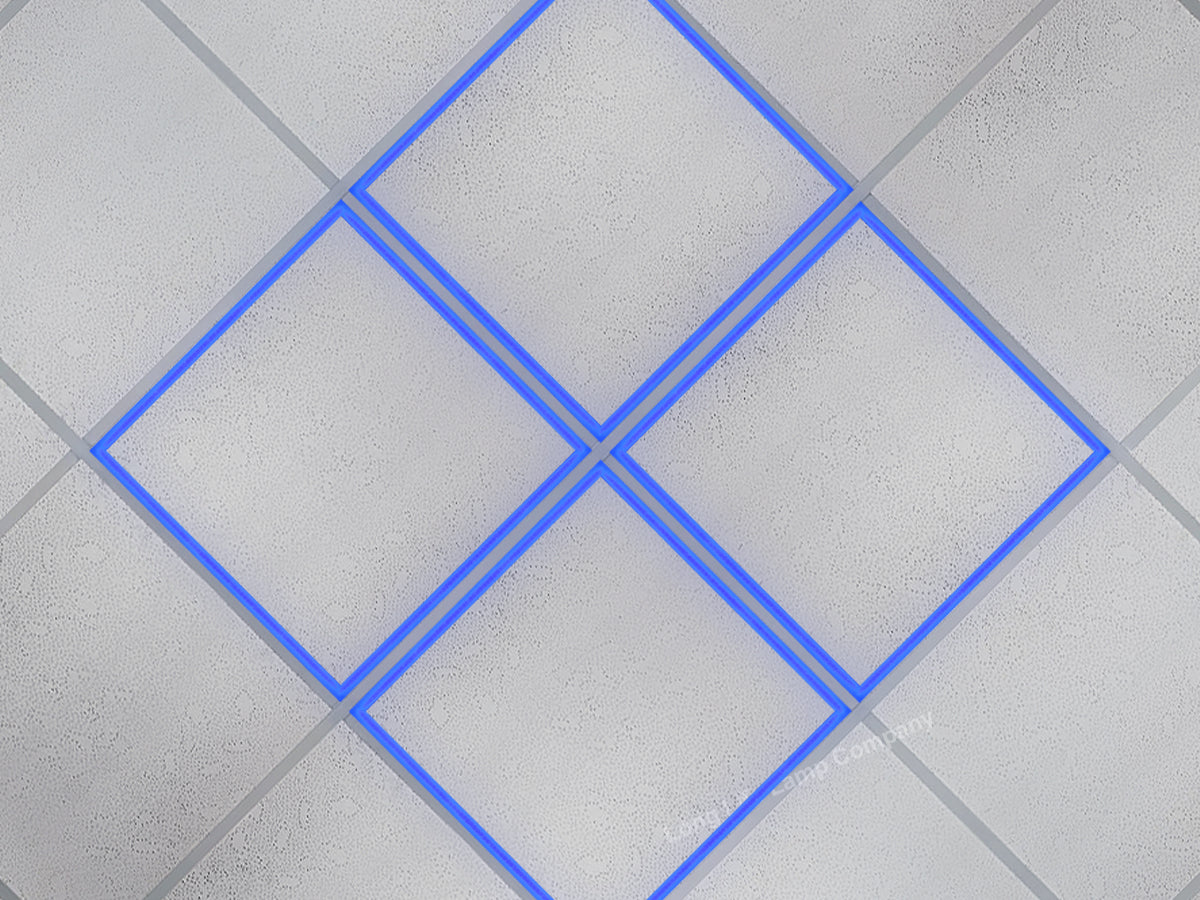 40w LED Recessed Ceiling Panel Frame Border Edge Light Blue 600 X 600