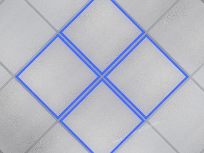 40w LED Recessed Ceiling Panel Frame Border Edge Light Blue 600 X 600