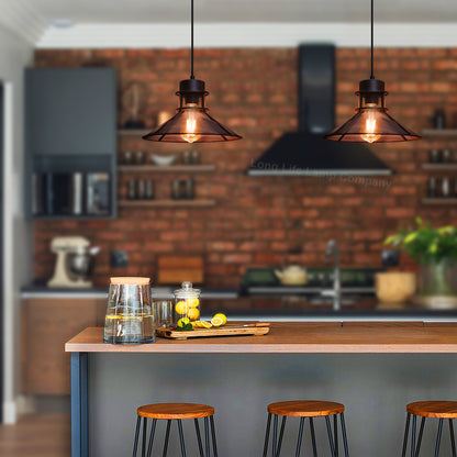 Industrial Ceiling Rustic Copper Scone Pendant Light
