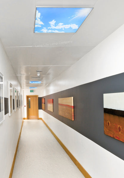 Dimmable 40w Sky With Sun LED Recessed Ceiling Panel 600 X 600 Cloud Scene With Dimmable Transformer