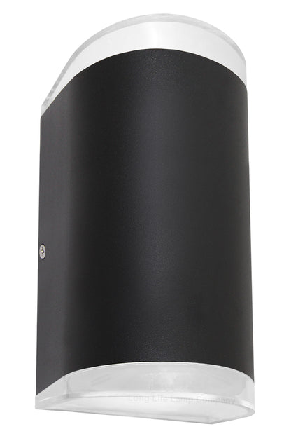 Modern 6W LED Double Outdoor Wall Light Black Cool White - Free delivery on all orders