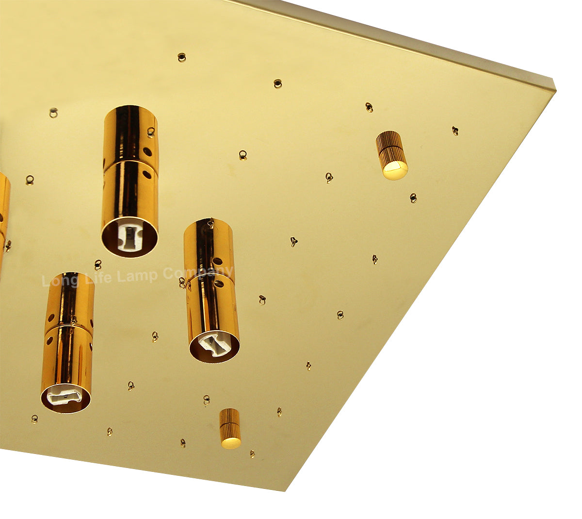 Modern Square Chandelier Crystal Droplets Gold Effect Base 4x3w G9 - Free delivery on all orders