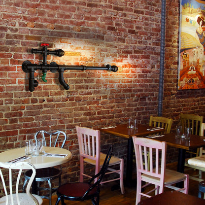 Steampunk Rifle Wall Light E27 LED 60W Industrial with 2w T30 & 4w T45