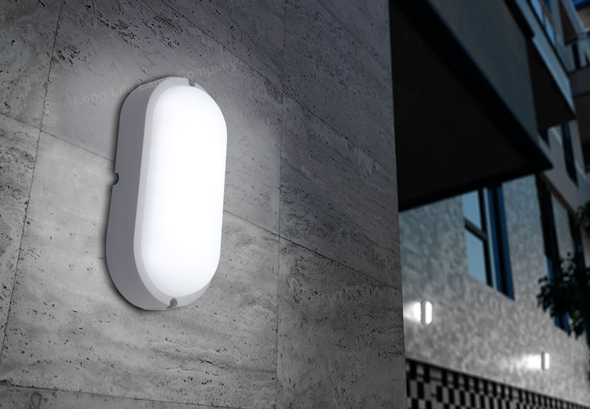 15w Oval LED Bulkhead Light 6500K Cool White - Free delivery on all orders