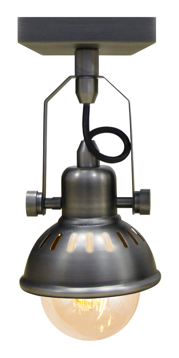 Vintage Ceiling Stainless Steel Pewter Finish Adjustable Swivel Spot Light