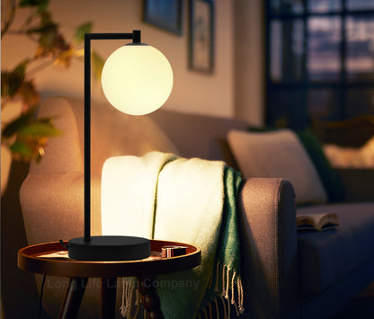 Modern Retro Opaque Globe Table Lamp - Free delivery on all orders