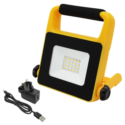 10W LED Rechargeable Work Light Portable Flood Light IP65 6000K Cool White PF10W