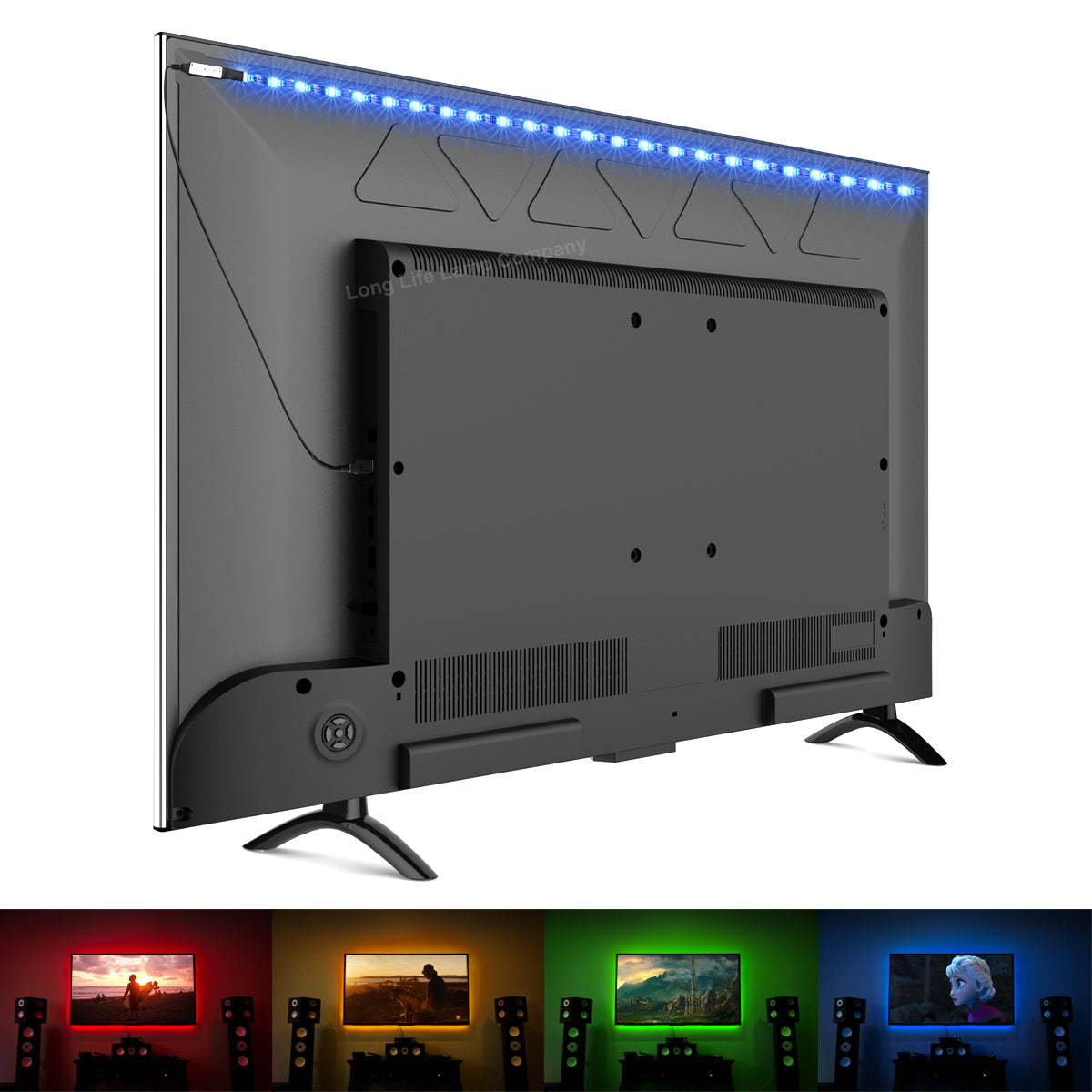 90cm RGB LED USB Strip Light Remote TV Monitor 5V 6.5W Mood - Free delivery on all orders
